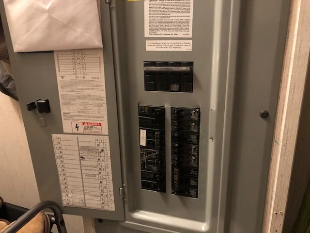 Electrical breaker panel serviced by ZZ Electric